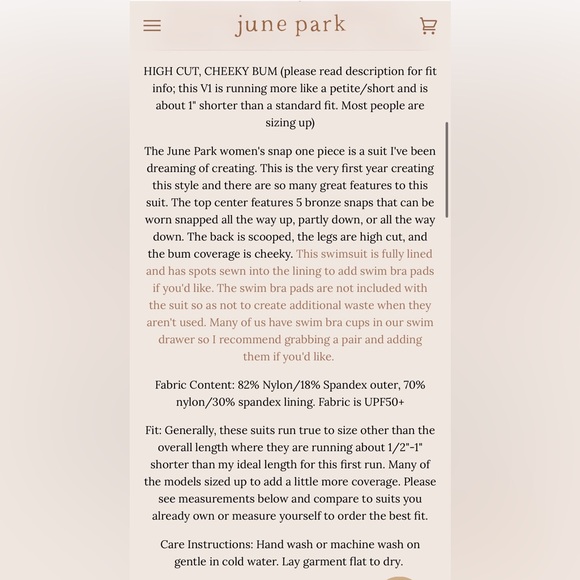 June Park Sanp One Piece Swimsuit (petite/short) - Picture 3 of 7